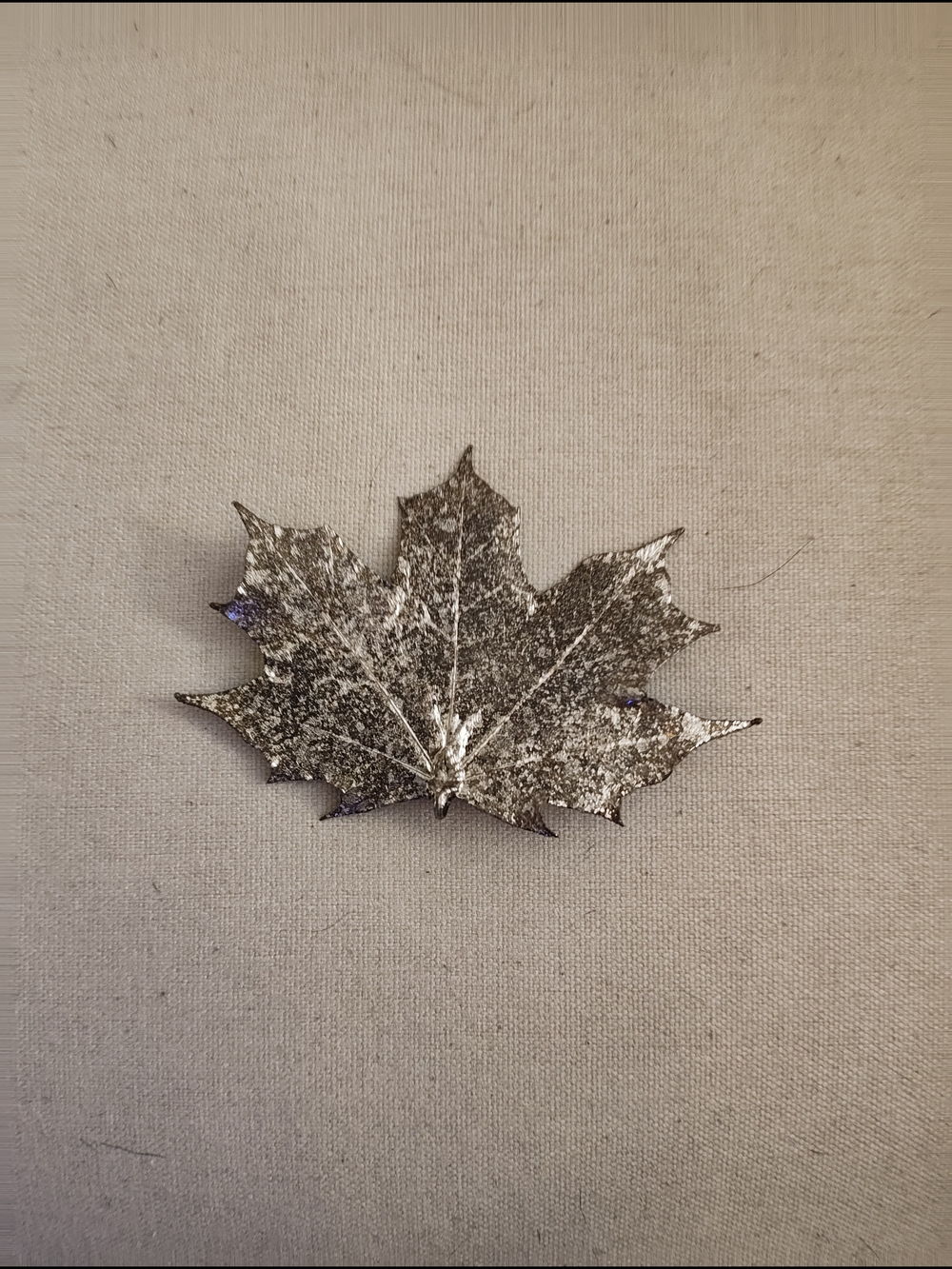 Silver Maple Leaf Ornament